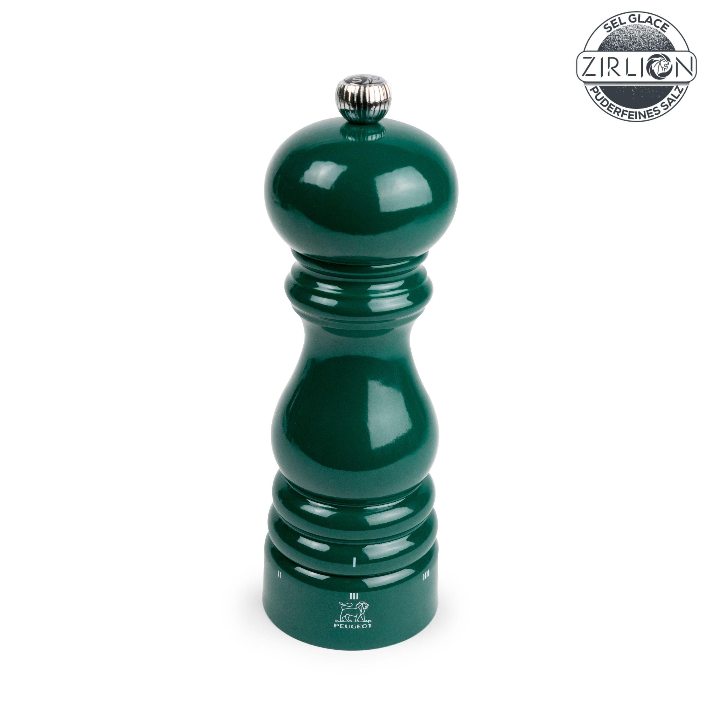 SALZMÜHLE Paris uSelect 18cm Buchenholz Waldgrün Zirkonia-Mahlwerk - Grün, Holz (5.9/18/5.9cm) - PEUGEOT