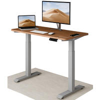 SCHREIBTISCH Elektrisch Höhenverstellbarer HomeOne 120x60cm Grau/Walnuss mit Memory-Funktion, Anti-Kollisions Technologie - Walnussfarben/Grau, Holzwerkstoff (60/120/72cm) - Desktronic