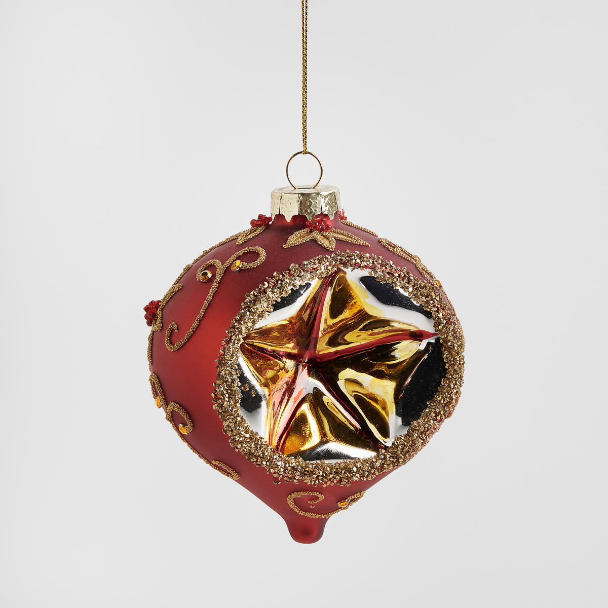 WEIHNACHTSKUGEL Glas OFSTAD, 11x10 cm, Rot, Christbaumkugeln, Weihnachtsdeko Xmas, Christmas Deko - Rot, Glas (9/11/10cm) - home&you