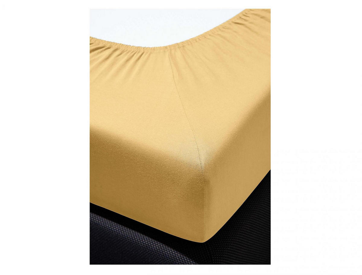 SPANNBETTTUCH ORION 0009 - Gelb, Textil (120/200cm) - Irisette