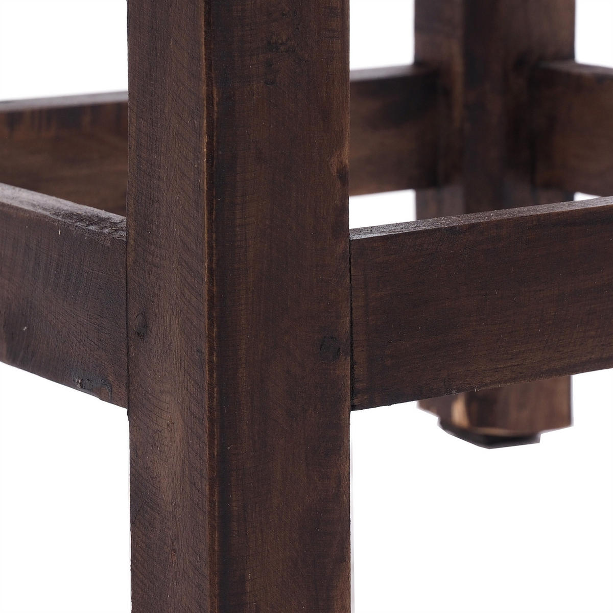 HOCKER MADERO Recyclingholz 03 dunkelbraun - Dunkelbraun, Karton (30/48/30cm) - DESIGN DELIGHTS