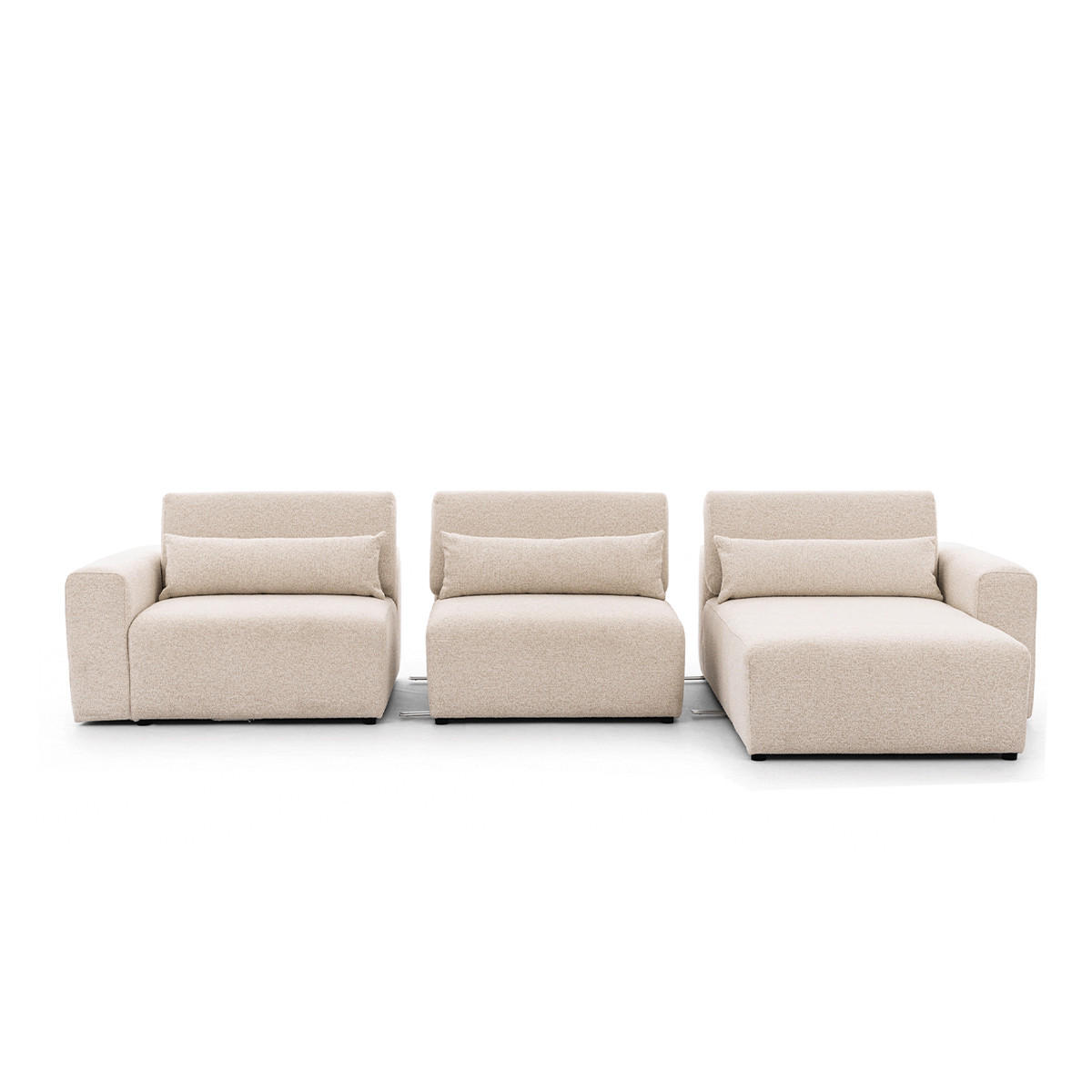 ECKSOFA Velano 3 Sitzplätze Beige - Beige, Holz (314/167cm) - Petits-meubles