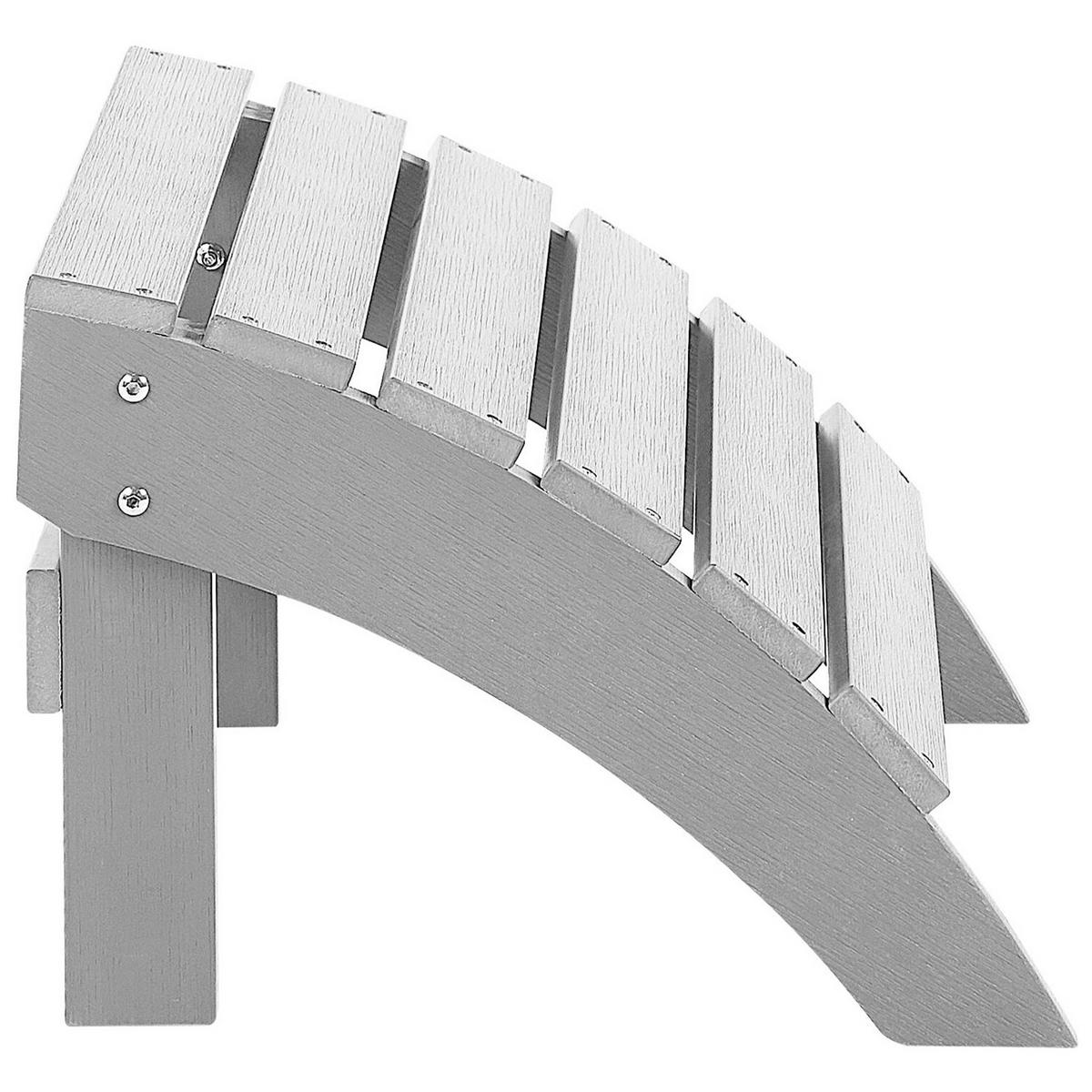 FUSSHOCKER Kunstholz hellgrau Adirondack - Hellgrau, Kunststoff (50/34/43cm) - Beliani