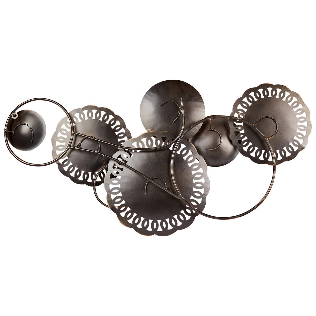 WANDDEKORATION Metall bunt Plutonium - Multicolor, Metall (93/48/6cm) - Beliani