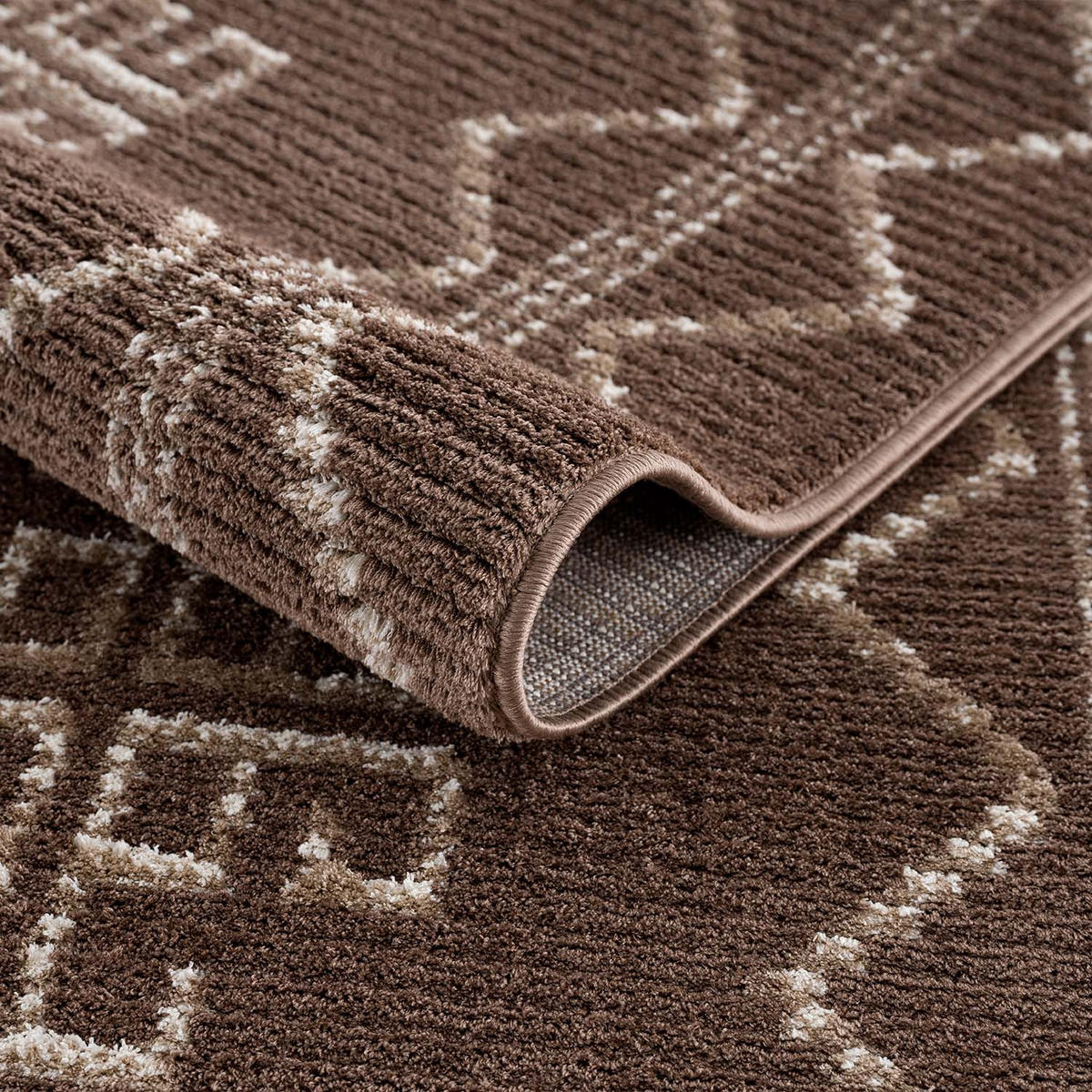 KURZFLOR-TEPPICH April 0608 Braun 140x200 cm - Braun, Textil (140/200cm) - carpet city