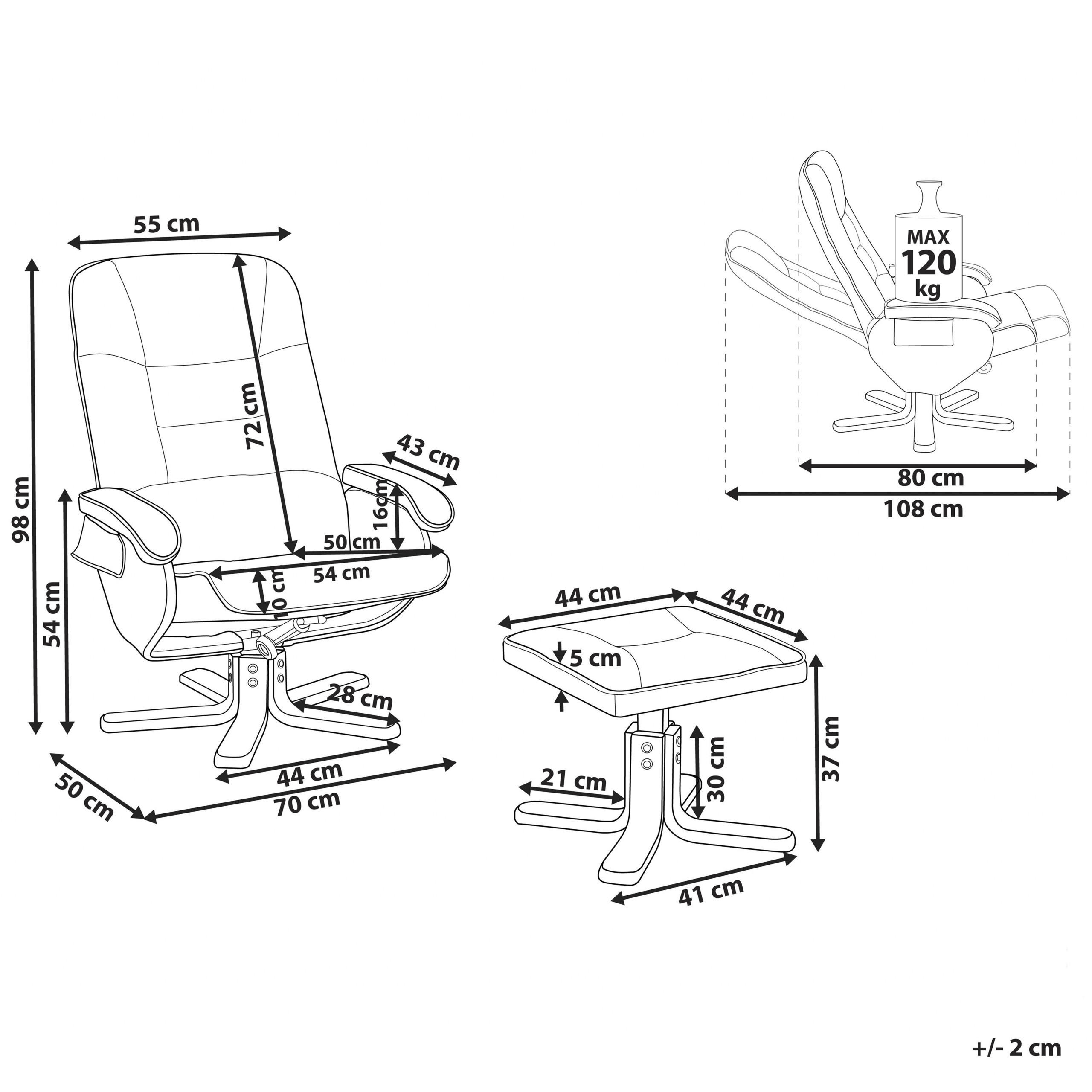 Thumbnail - Beliani Massagesessel, Beige, Textil, 1-Sitzer, 70x98x50 cm, Wohnzimmer, Sessel, Massagesessel