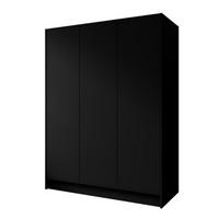 SCHRANK Schwarz 150 ALA Glatt Ohne Spiegel Ohne Griffe - Schwarz, Holzwerkstoff (150/200/51cm) - Sepro Meble