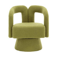 DREHSTUHL 360°Drehsessel Loungesessel mit Polsterung,Boucle,Hellgrün - Hellgrün, Textil (67/74/55cm) - LVHOM
