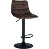 BARHOCKER Samt braun - Schwarz/Braun, Textil/Metall (43/87/46.5cm) - CLP