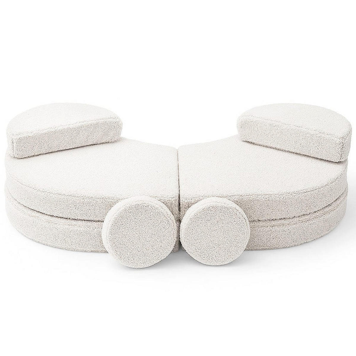 KINDERSOFA modular, Bearly - Weiß, Textil (160/54/24cm) - MeowBaby