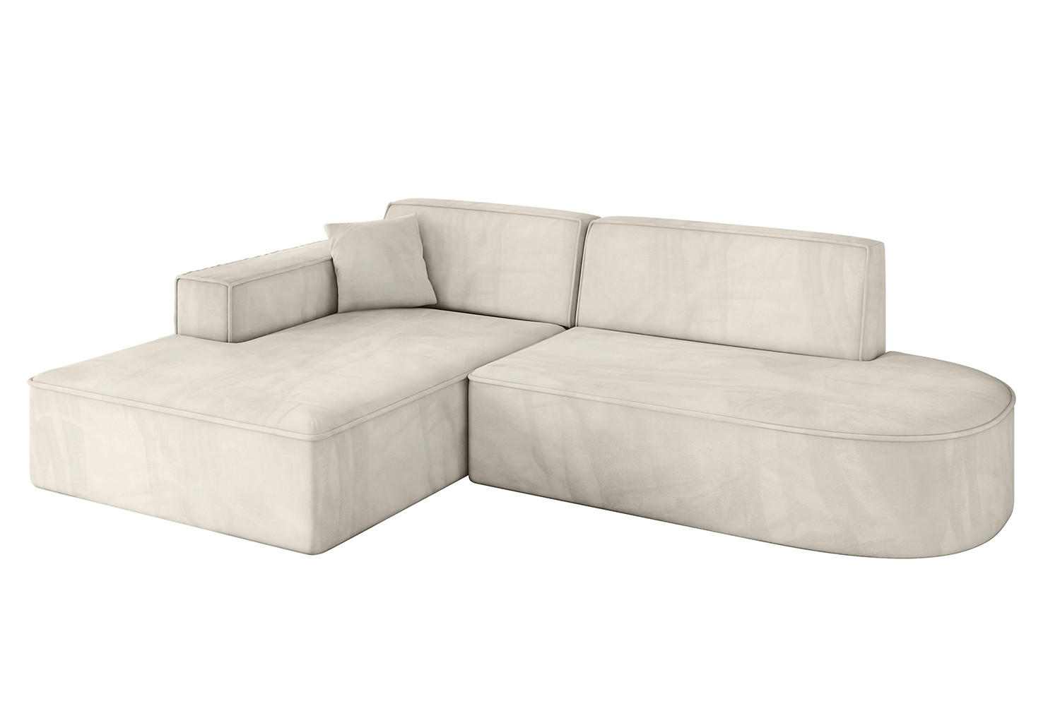 ECKSOFA Ottomane Links IREA-L1-v4 - 234x171x79 cm Dunkelgrau - Ecru, Holzwerkstoff/Textil (234/171cm) - ALTDECOR