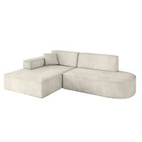 ECKSOFA Ottomane Links IREA-L1-v4 - 234x171x79 cm Dunkelgrau - Ecru, Holzwerkstoff/Textil (234/171cm) - ALTDECOR