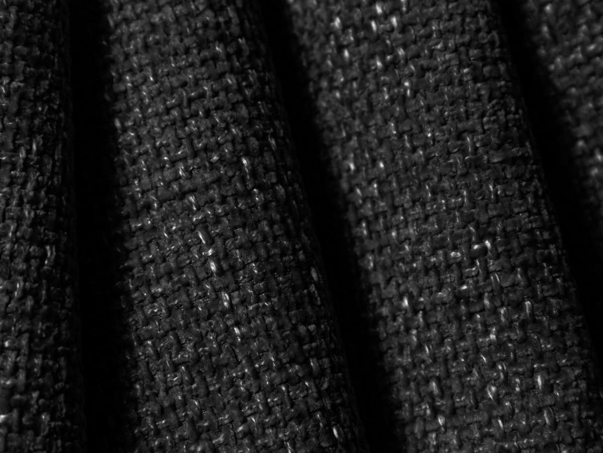 SOFA Lupine aus Chenille-Stoff schwarz 2 Sitzplätze - Schwarz, Textil (95/70/200cm) - Micadoni