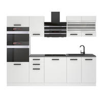 KÜCHENZEILE Tracy 240 cm, ohne Arbeitsplatten, Weiß matt - Weiß, Holz (240/204/60cm) - B BELINI GROUP