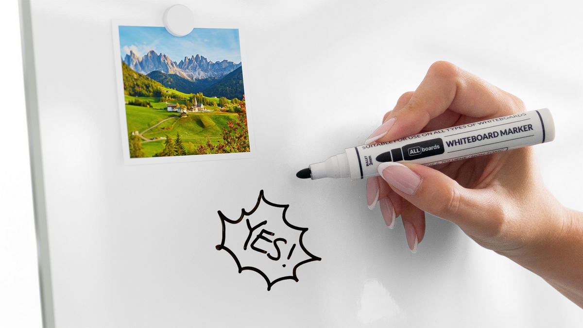 FLIPCHART - Mobil Schreibfläche 100x70cm - Weiß, Metall (100/70/1.2cm) - ALLboards