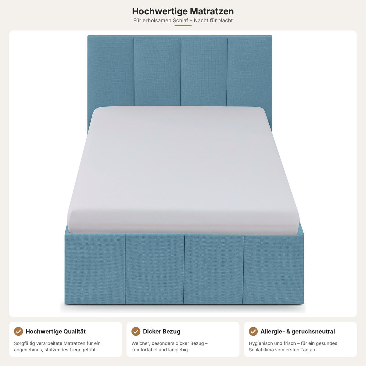 POLSTERBETT Dalas Blau 120 x 200 x 40 cm Stauraum Mit hochwertiger Matratze H2 (bis 100 kg) und Lattenrost - Blau, Holz (120/200cm) - Halmon Schlafkomfort Betten 