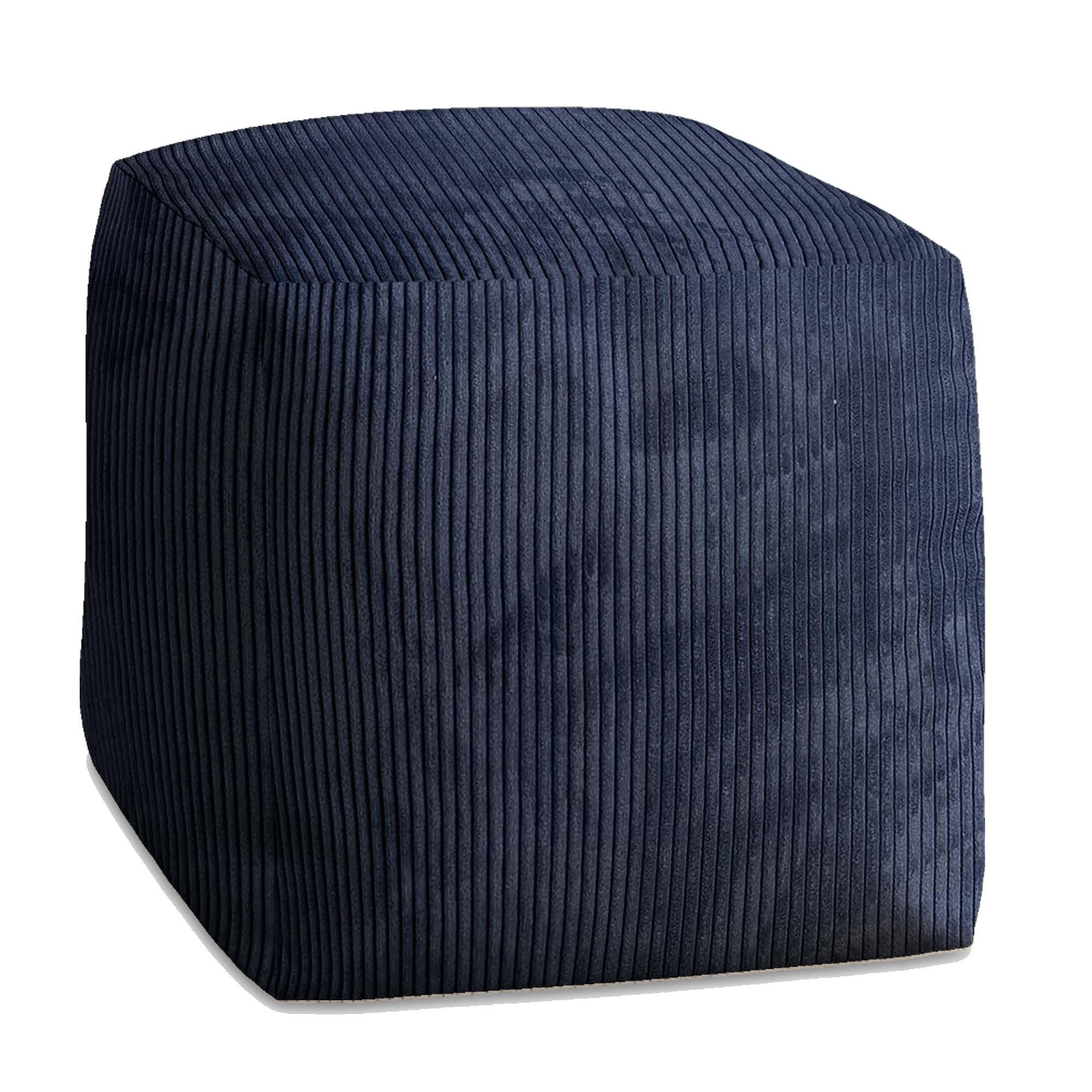 SITZSACK CUBE Blueberry Pie - Blau/Dunkelblau, Textil (60/60/60cm) - Dreamroots