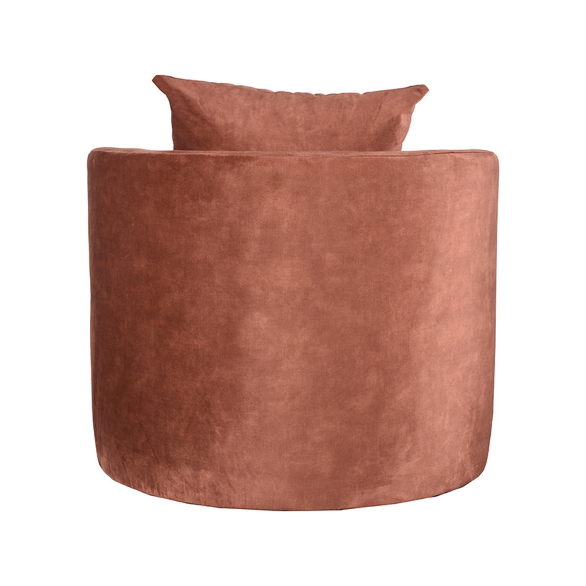 SESSEL Evy Orange 90/90/75 cm - Terracotta, Textil (90/75/90cm) - LABEL51