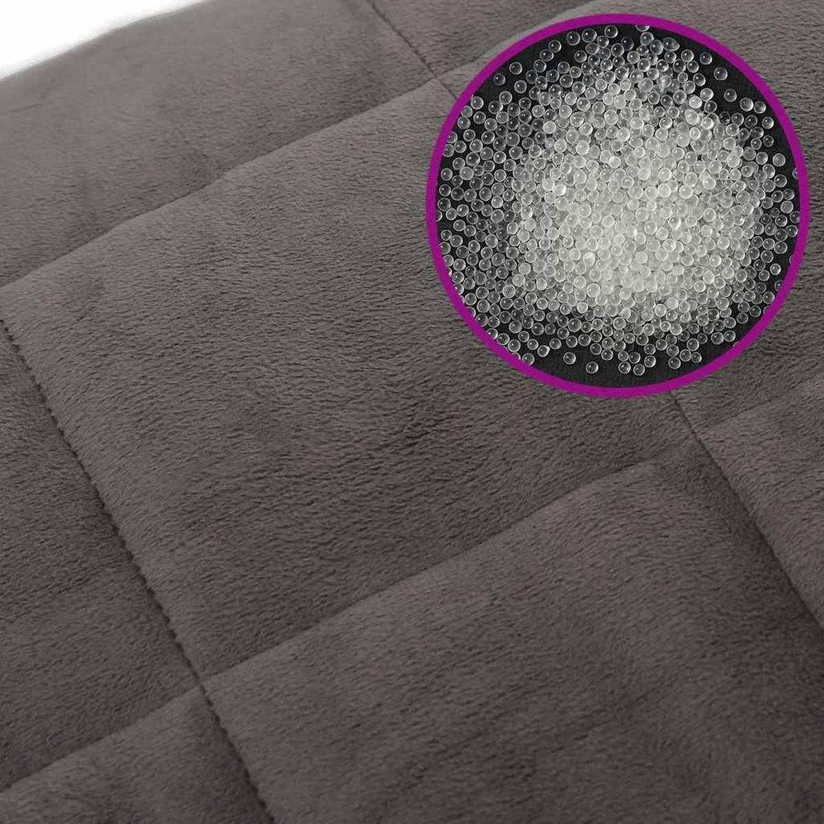GEWICHTSDECKE Grau 155/220 Cm 11 Kg Stoff - Grau, Textil (150/220cm) - vidaXL