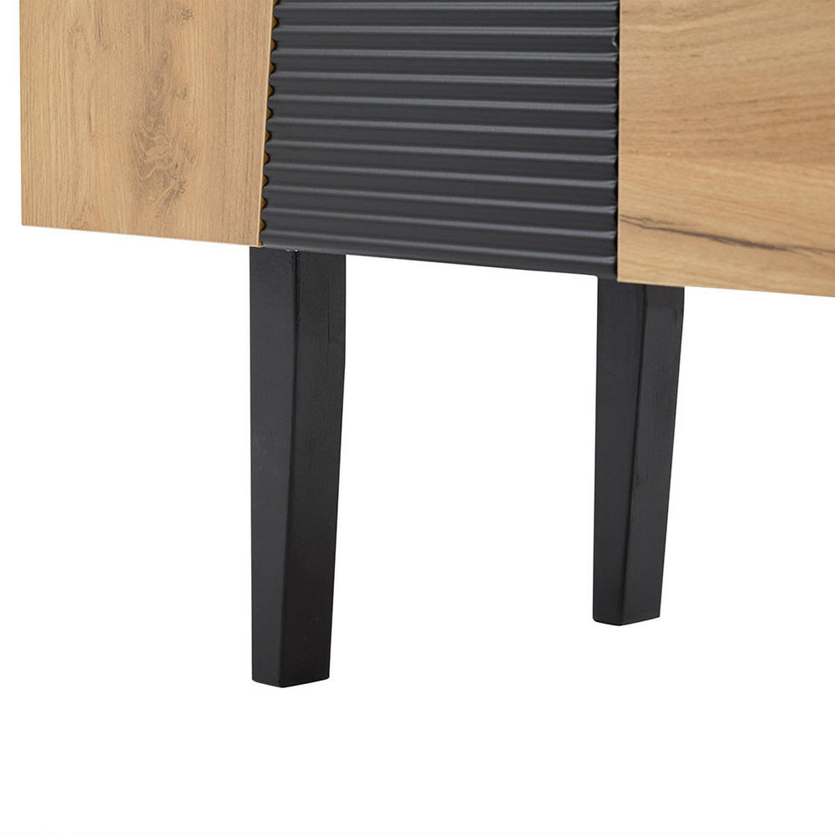 SIDEBOARD mit Massivholzbeinen，Farbe Eiche - Alteiche, Holz (40/70/140cm) - KOMHTOM