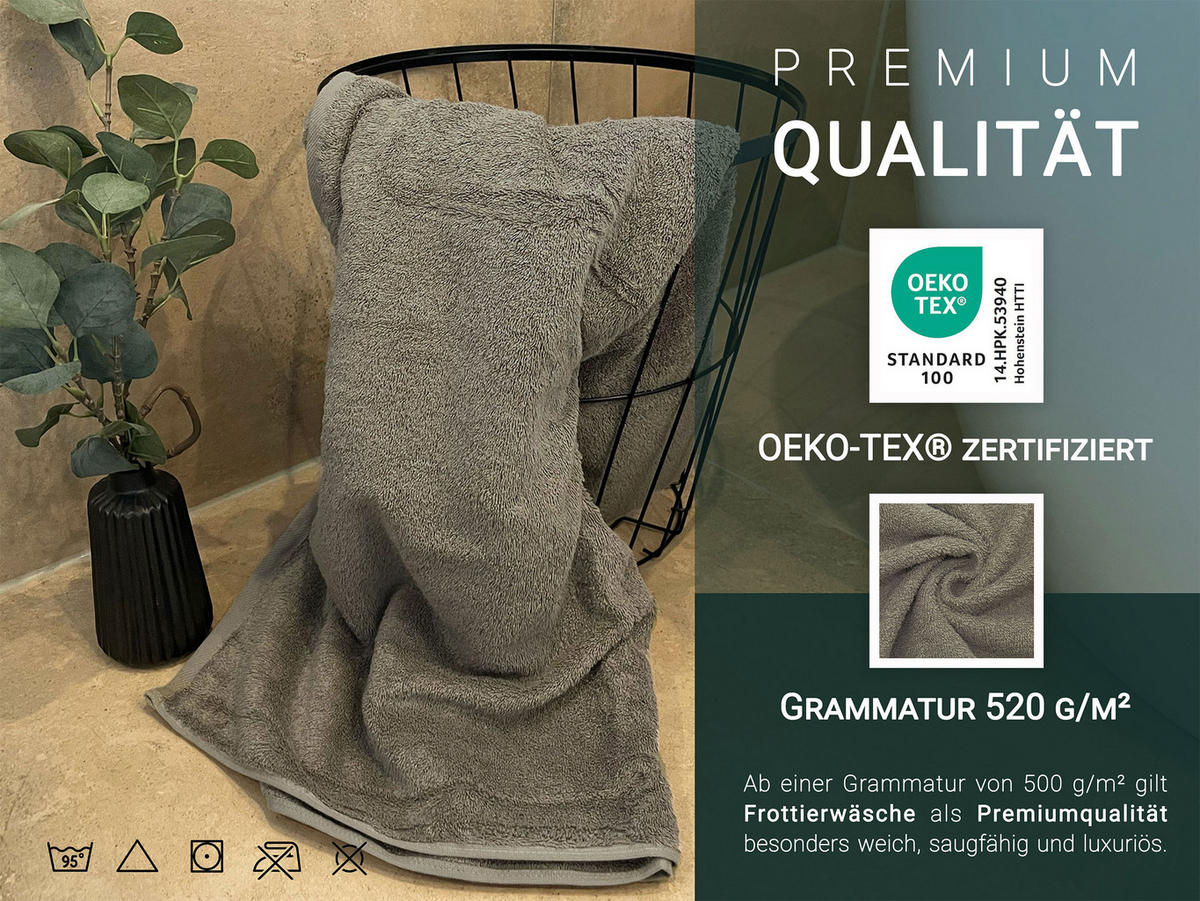 BADETUCH, 2er-Set, 100x150 cm, 100% Baumwolle, Braun - Fango, Textil (100/150cm) - Zollner