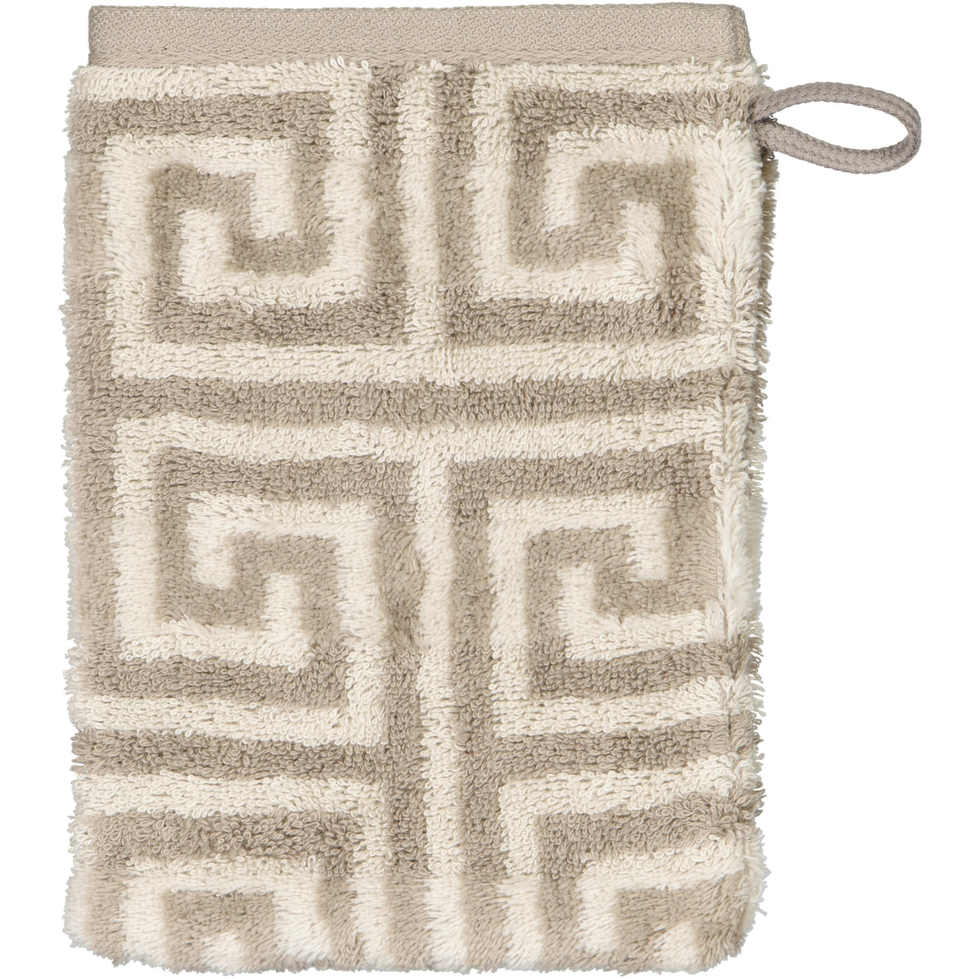WASCHHANDSCHUH NOBLESSE ELEGANCE ALLOVER 1088 GRAPHIT - 37 - Grau, Textil (16/22cm) - Cawoe