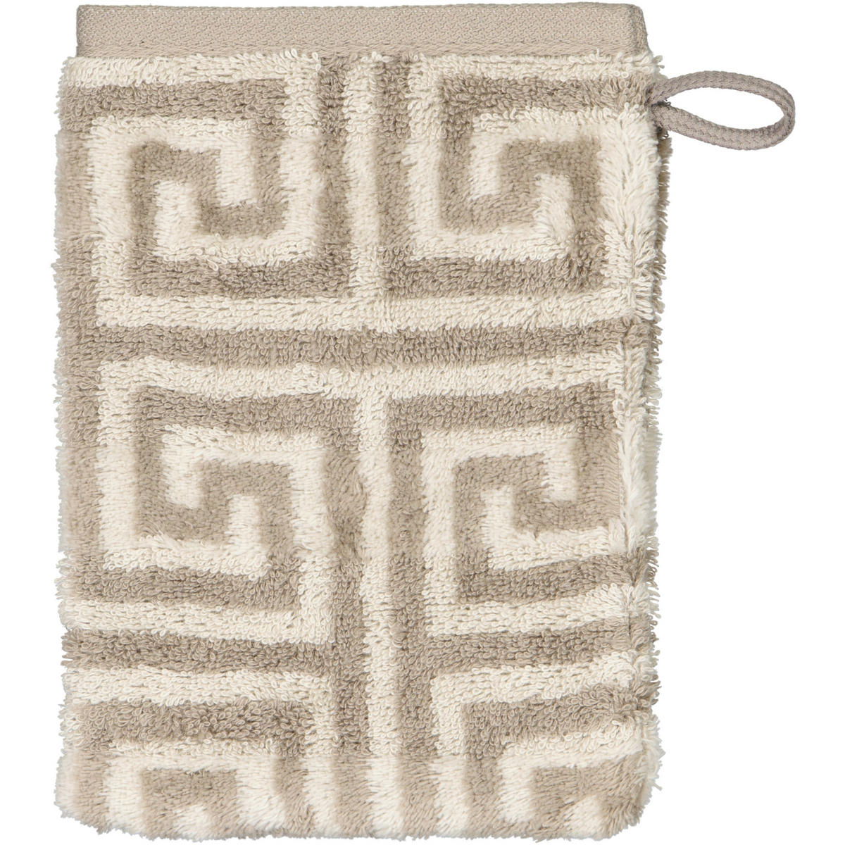 WASCHHANDSCHUH NOBLESSE ELEGANCE ALLOVER 1088 GRAPHIT - 37 - Grau, Textil (16/22cm) - Cawoe