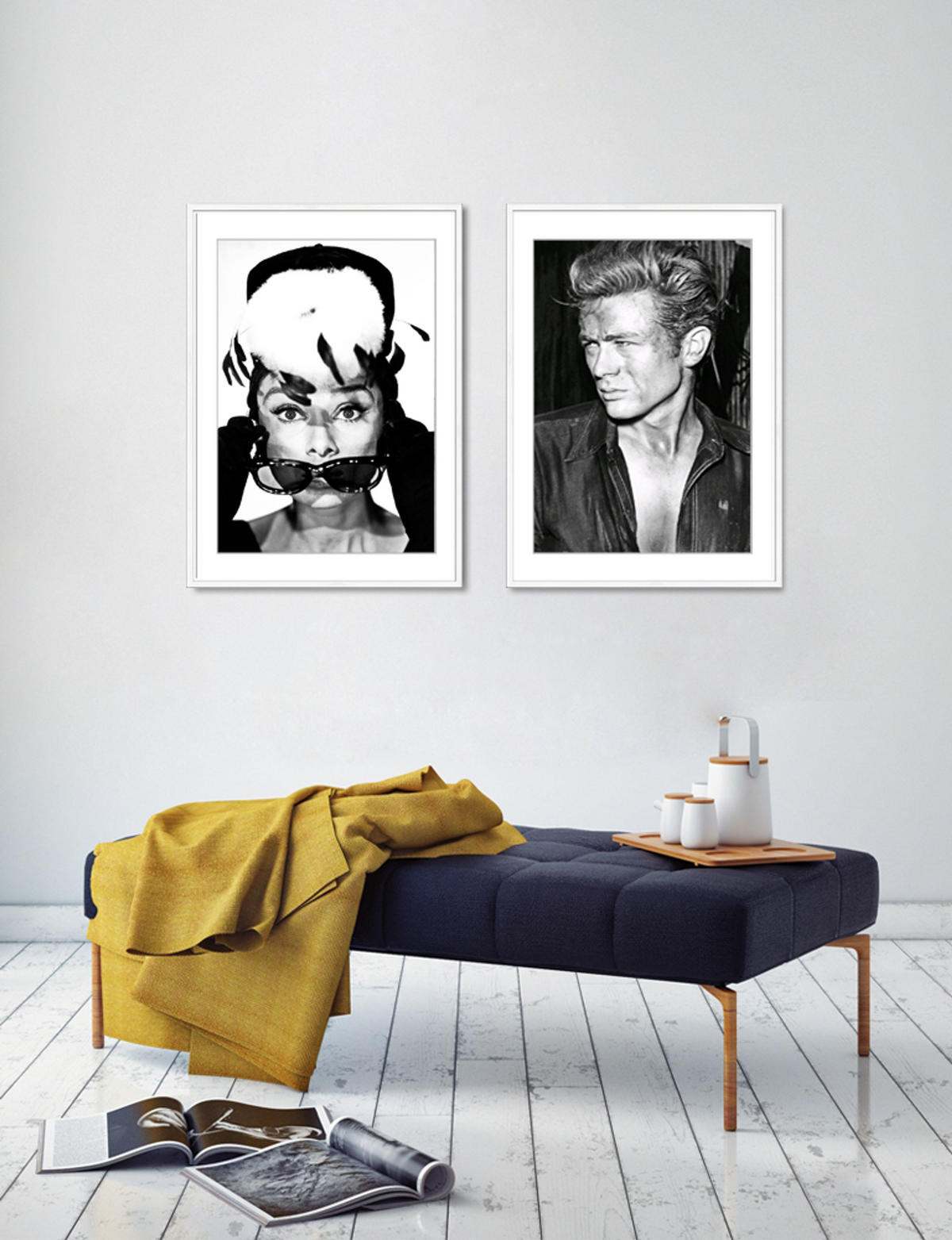 BILDERRAHMEN 50x70 cm Weiß Matt - Weiß, Holz (52/72/2cm) - artissimo