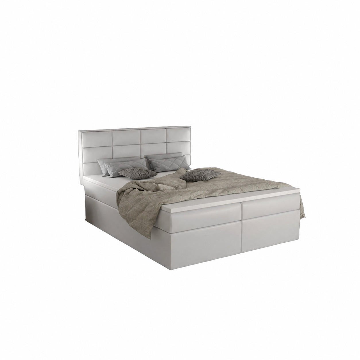 BOXBETT Kaja Weiß 180x200 cm - Weiß, Textil (180/200cm) - B&B Home