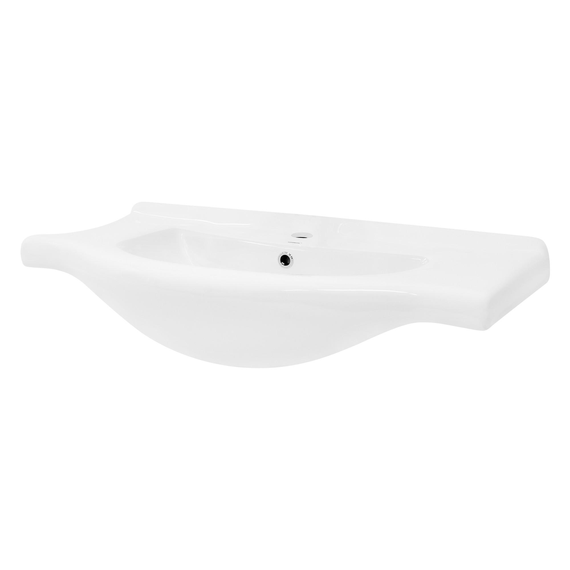 WASCHBECKEN - Weiß, Keramik (51.5/21.5/86cm) - ML-DESIGN