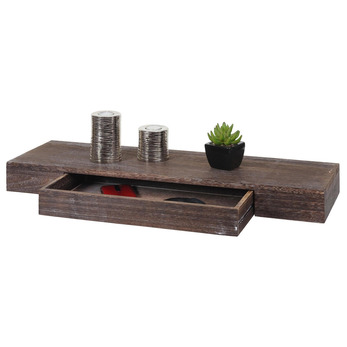 WANDREGAL SCHUBLADE Braun - Braun, Holz (80/8/25cm) - MCW