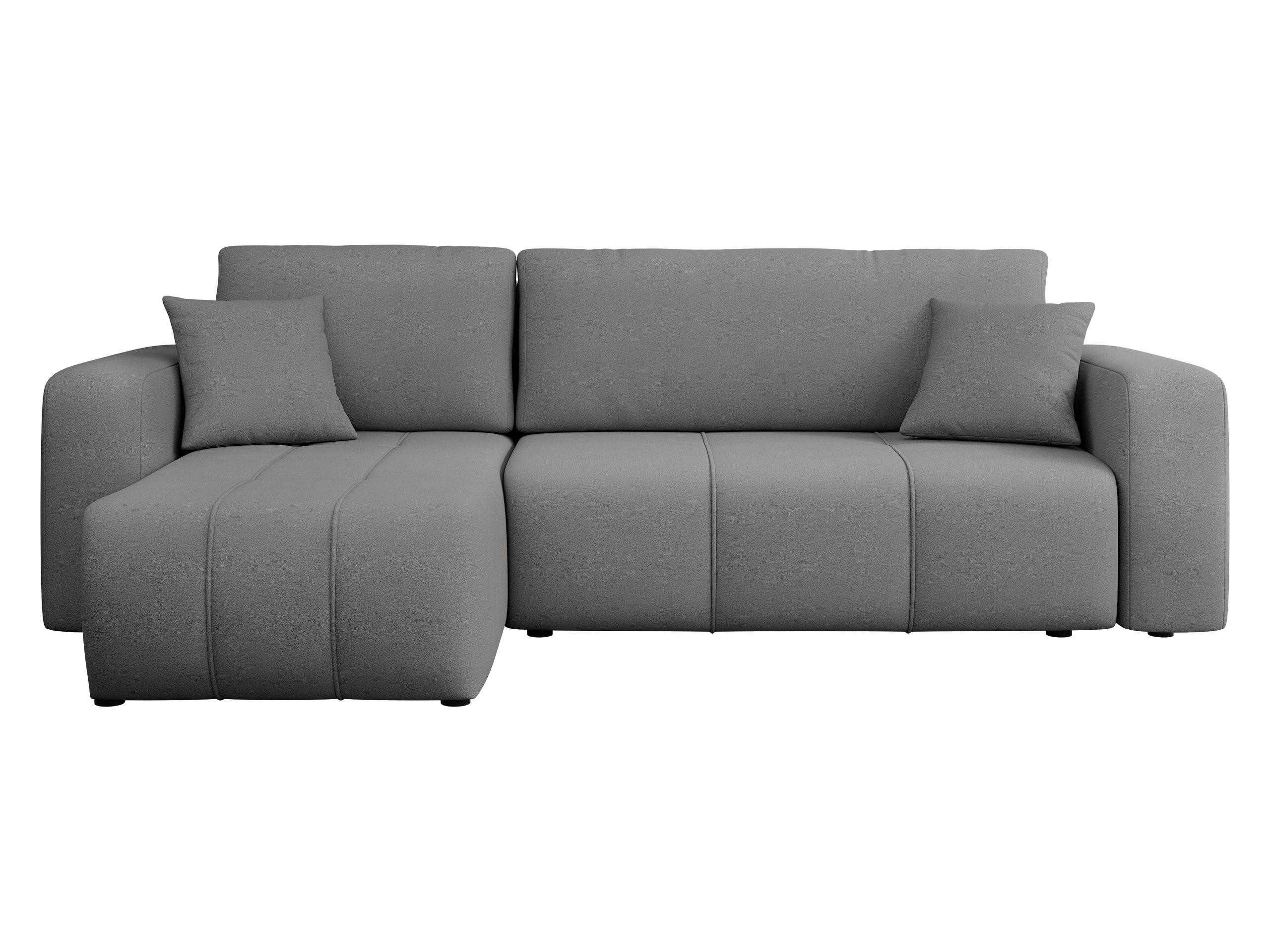 ECKSOFA Furyn - Greige/Schwarz, Holz/Kunststoff (244/145cm) - MIRJAN24