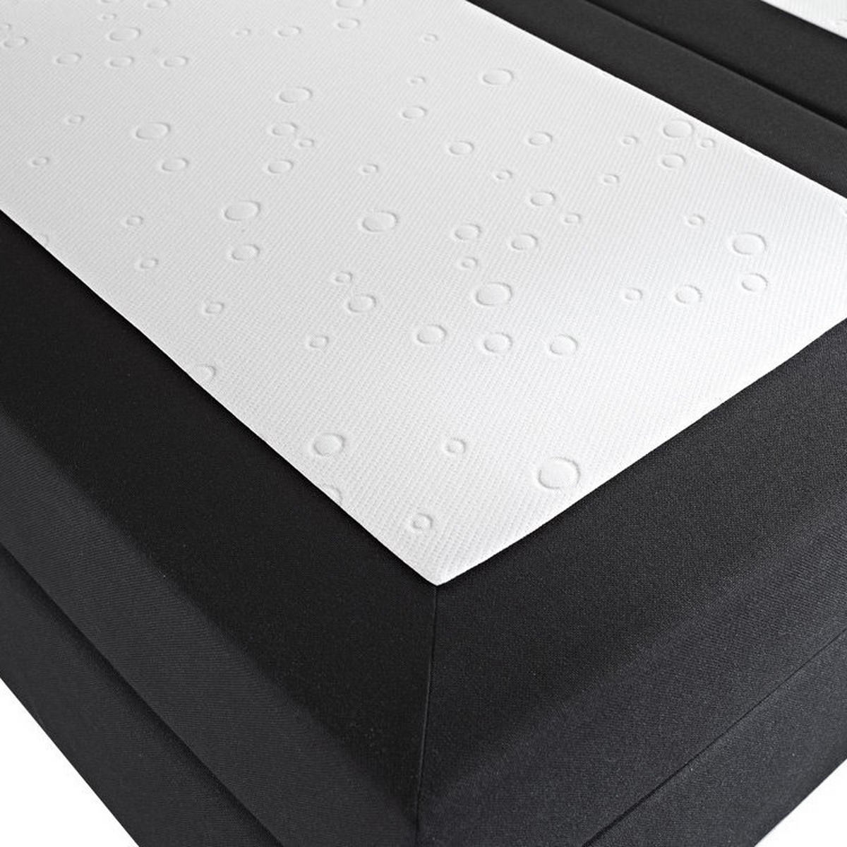 BOXSPRINGBETT 180/200cm Schwarz President - Schwarz, Kunststoff/Textil (180/200cm) - Beliani