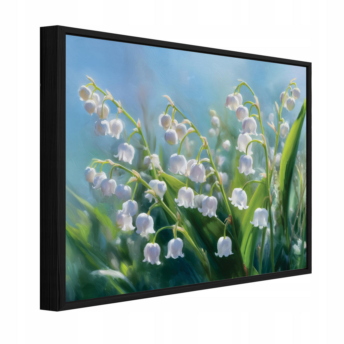 BILDER mit Rahmen Blumen Natur Grün 100x70 cm - Multicolor, Holzwerkstoff (100/70cm) - Wallarena