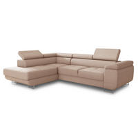 ECKSOFA Caris Cord, Seite: Links - Rosa, Holz/Textil (273/203cm) - Sofnet