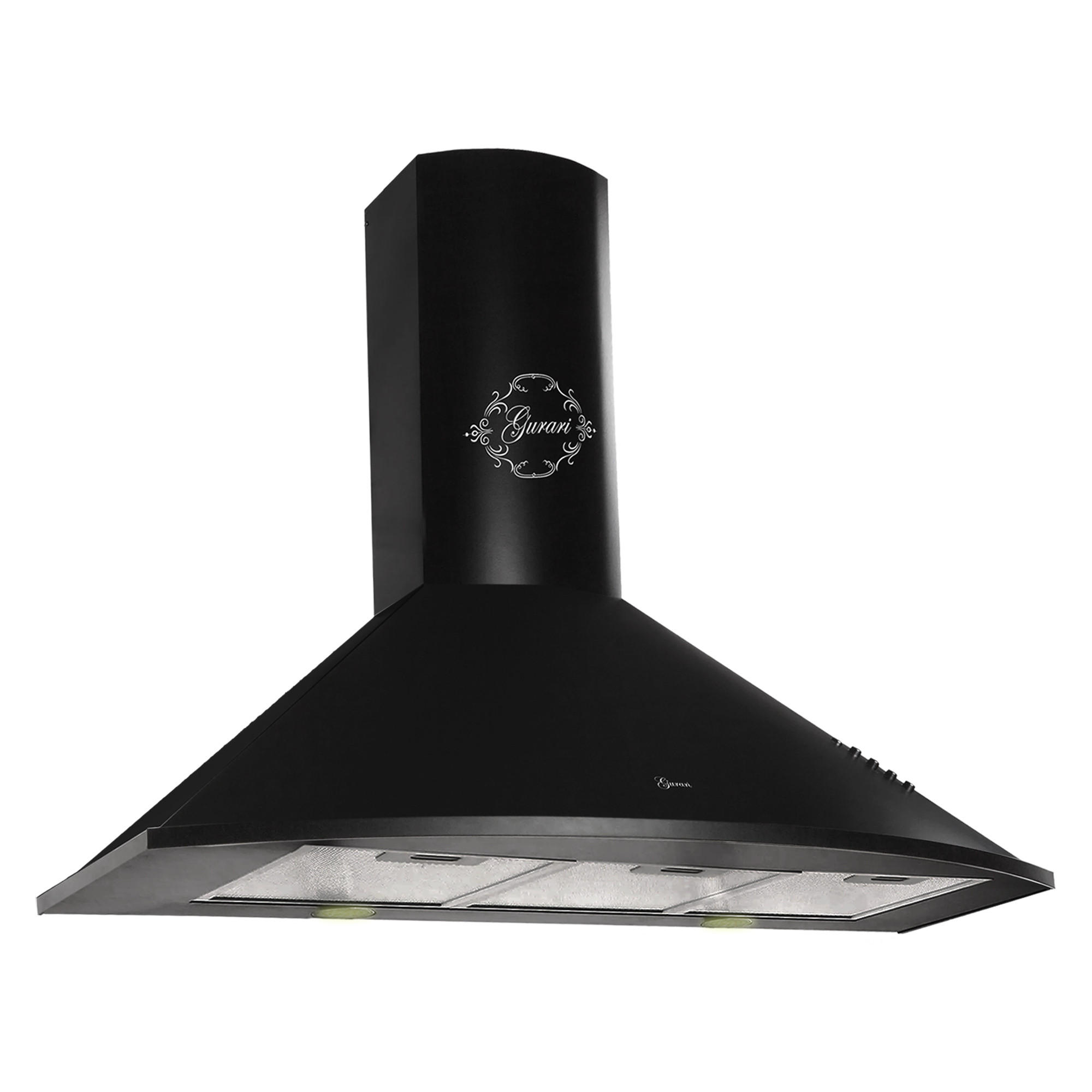 DUNSTABZUGSHAUBE GCH C 046 BL 9 N 90 cm Schwarz - Schwarz, Metall (90/117/50cm) - Gurari