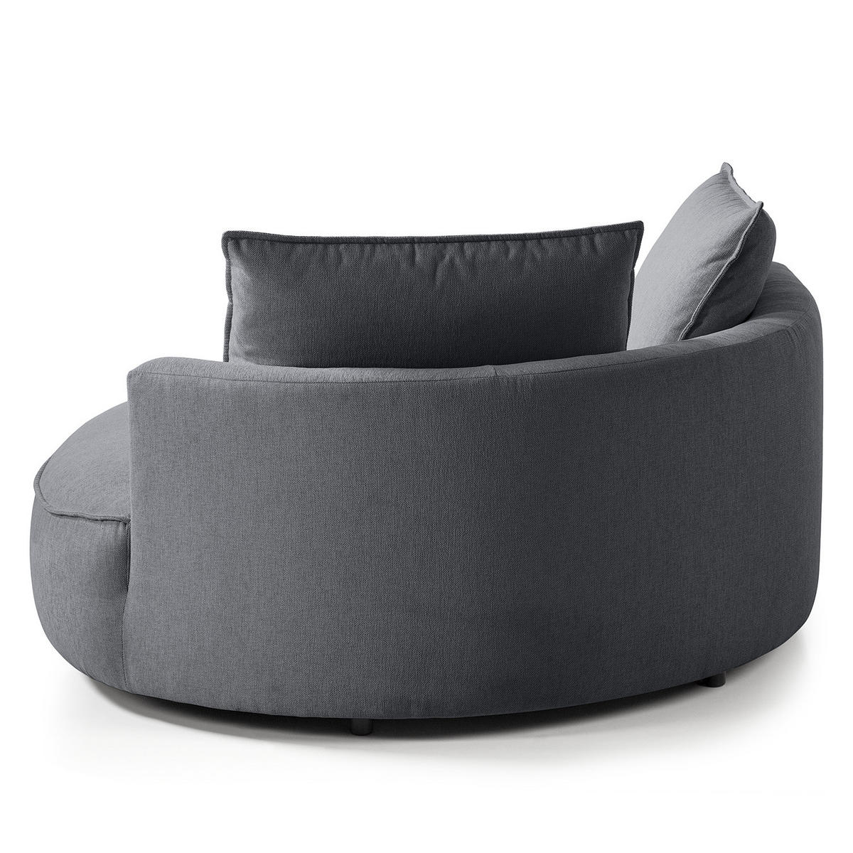 OTTOMANE - modular - Schwarz/Grau, Kunststoff/Textil (126/82/154cm) - home24