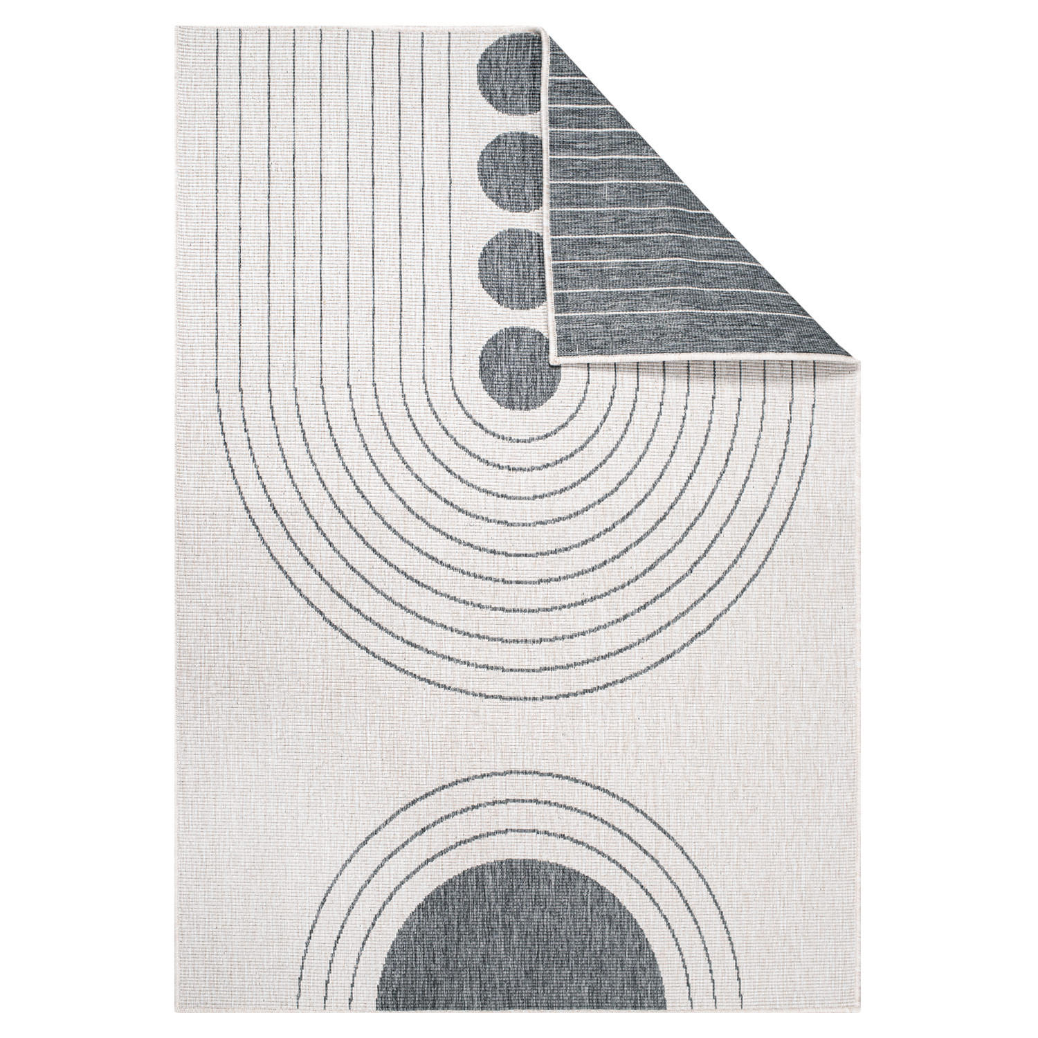 OUTDOOR-TEPPICH DuoRug 5739 Grau 160x230 cm - Grau, Textil (160/230cm) - carpet city