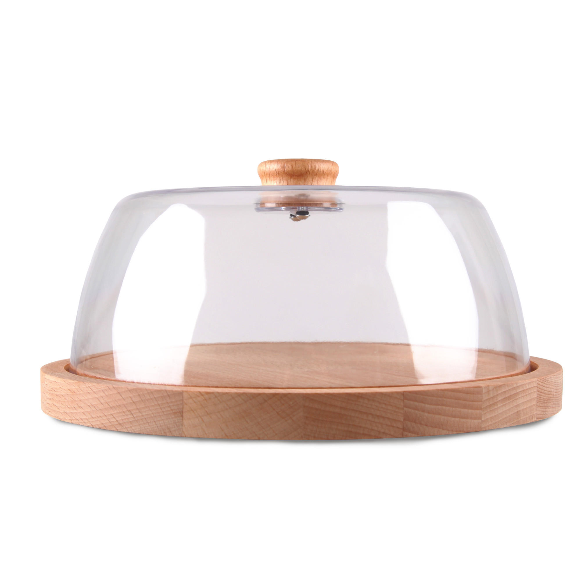 KÄSEPLATTE Servier-und Kuchenplatte ⌀ 24cm - Transparent, Kunststoff (24/12/24cm) - Bestlivings