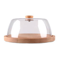 KÄSEPLATTE Servier-und Kuchenplatte ⌀ 24cm - Transparent, Kunststoff (24/12/24cm) - Bestlivings