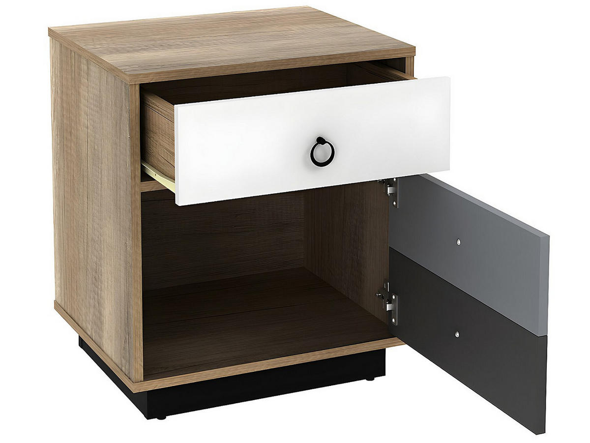 NACHTTISCH - 47.4 cm x 39.6 cm - Holz, Platte - Mehrfarbig KRYPTON - Multicolor, Holz (47.4/55.3/39.6cm) - Vente-Unique