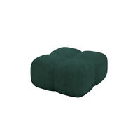 POUF Miko-Puf 90x90x45 cm Grün Velours Modular Sitzhocker - Schwarz/Grün, Holzwerkstoff/Kunststoff (90/43/90cm) - ALTDECOR