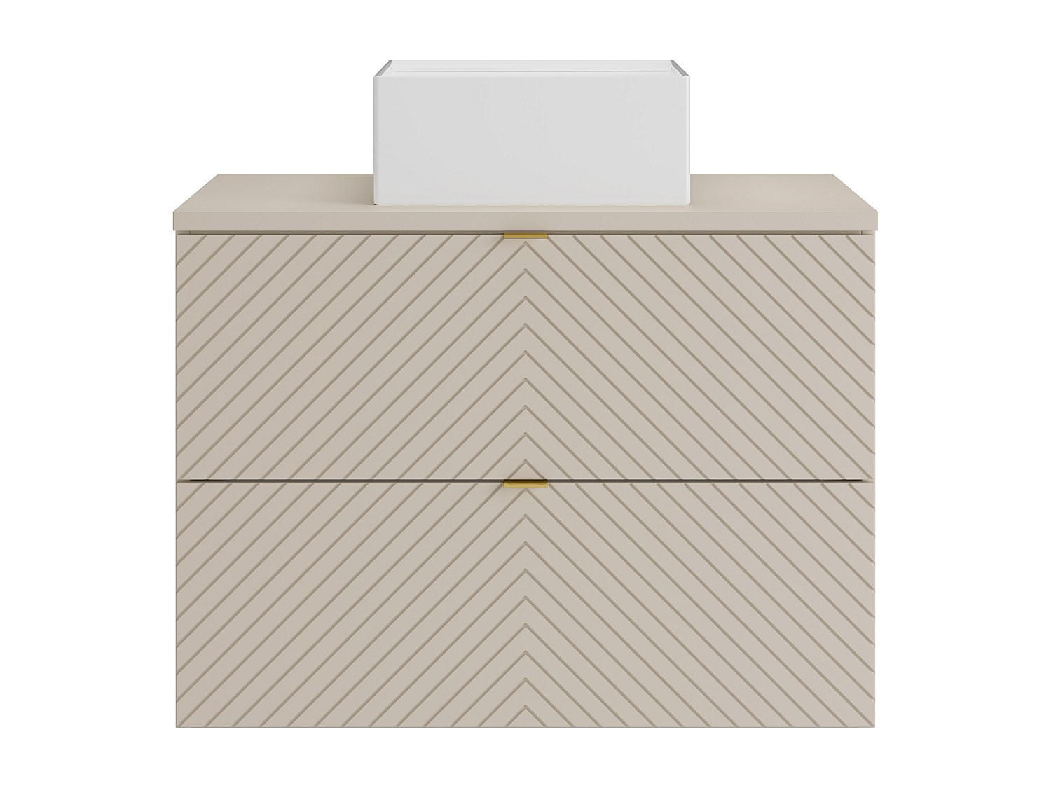 EINZELWASCHTISCH - 80 cm x 46.5 cm - Holz, Platte - Beige - DORIONI - Beige, Holz (80/61.6/46.5cm) - Vente-Unique