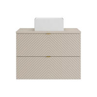 EINZELWASCHTISCH - 80 cm x 46.5 cm - Holz, Platte - Beige - DORIONI - Beige, Holz (80/61.6/46.5cm) - Vente-Unique