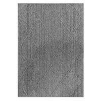 TEPPICH Outdoor Flachgewebe Boho-Muster Polypropylen Terrasse Grau Läufer 80x150 - Grau, Textil (80/150cm) - KADIMA DESIGN