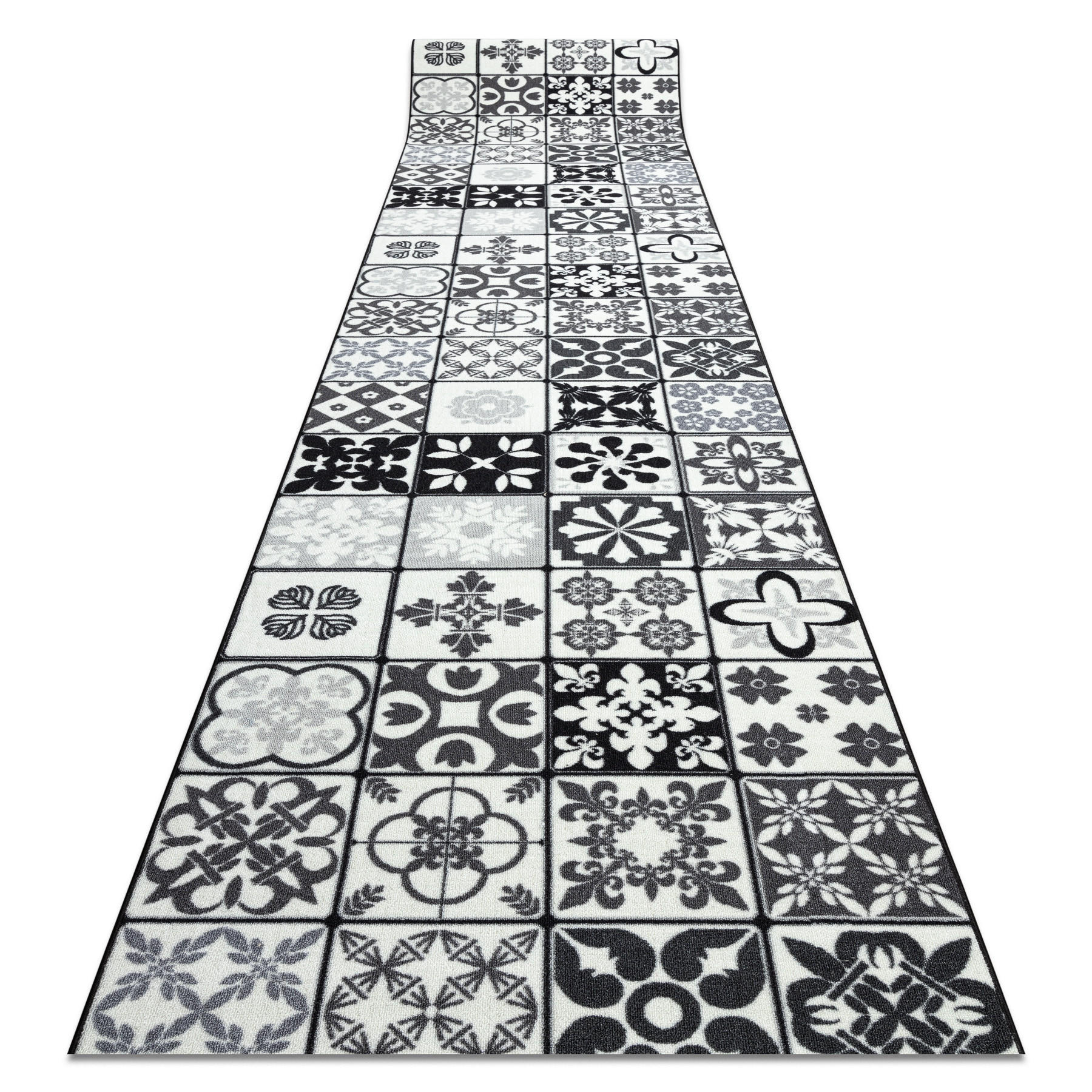 LÄUFER Antirutsch AZULEJO 80/230 cm - Grau, Textil (80/230cm) - rugsX