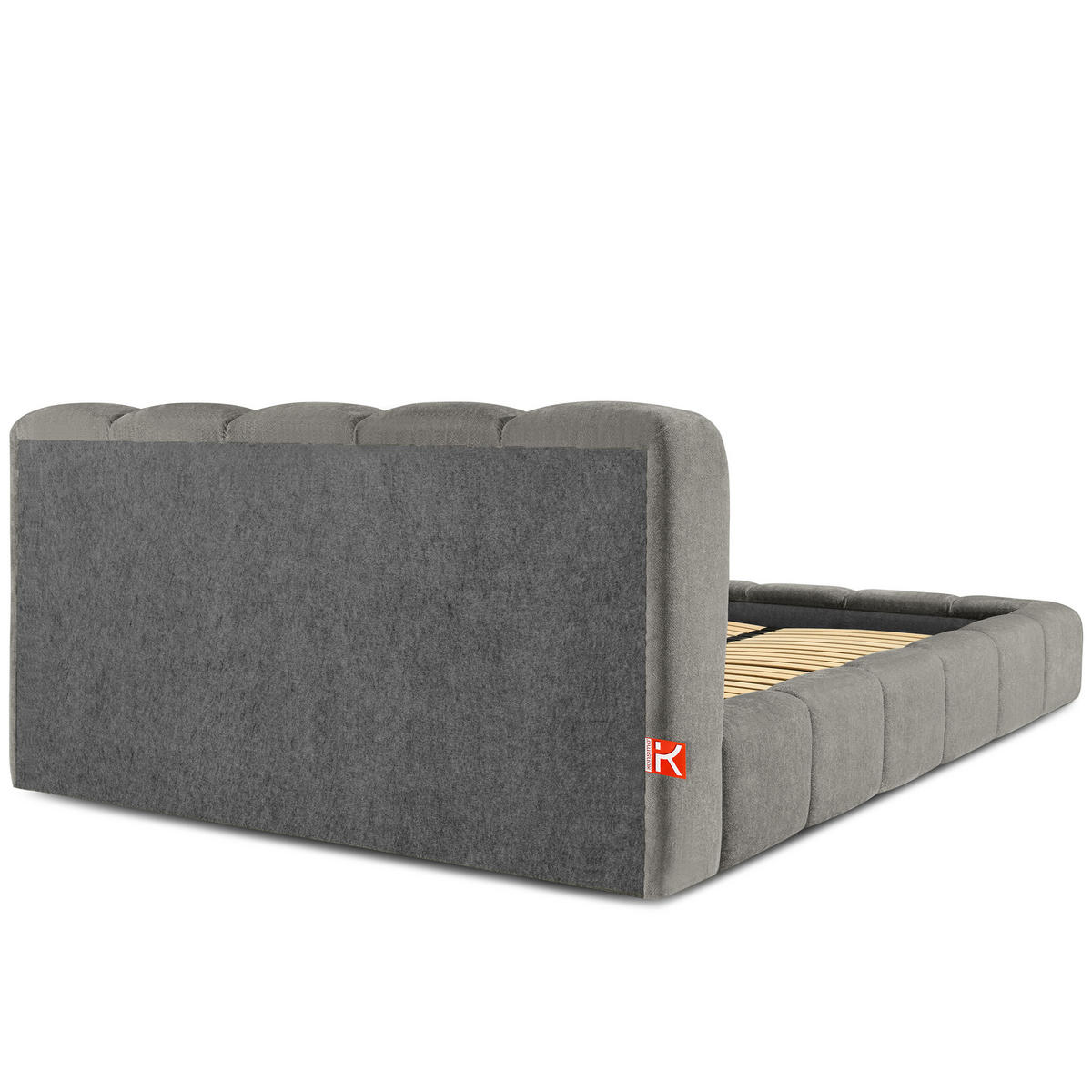 POLSTERBETT MERIDE Chenille, Dunkelgrau - Dunkelgrau/Schwarz, Holz/Textil (200/200cm) - KONSIMO®