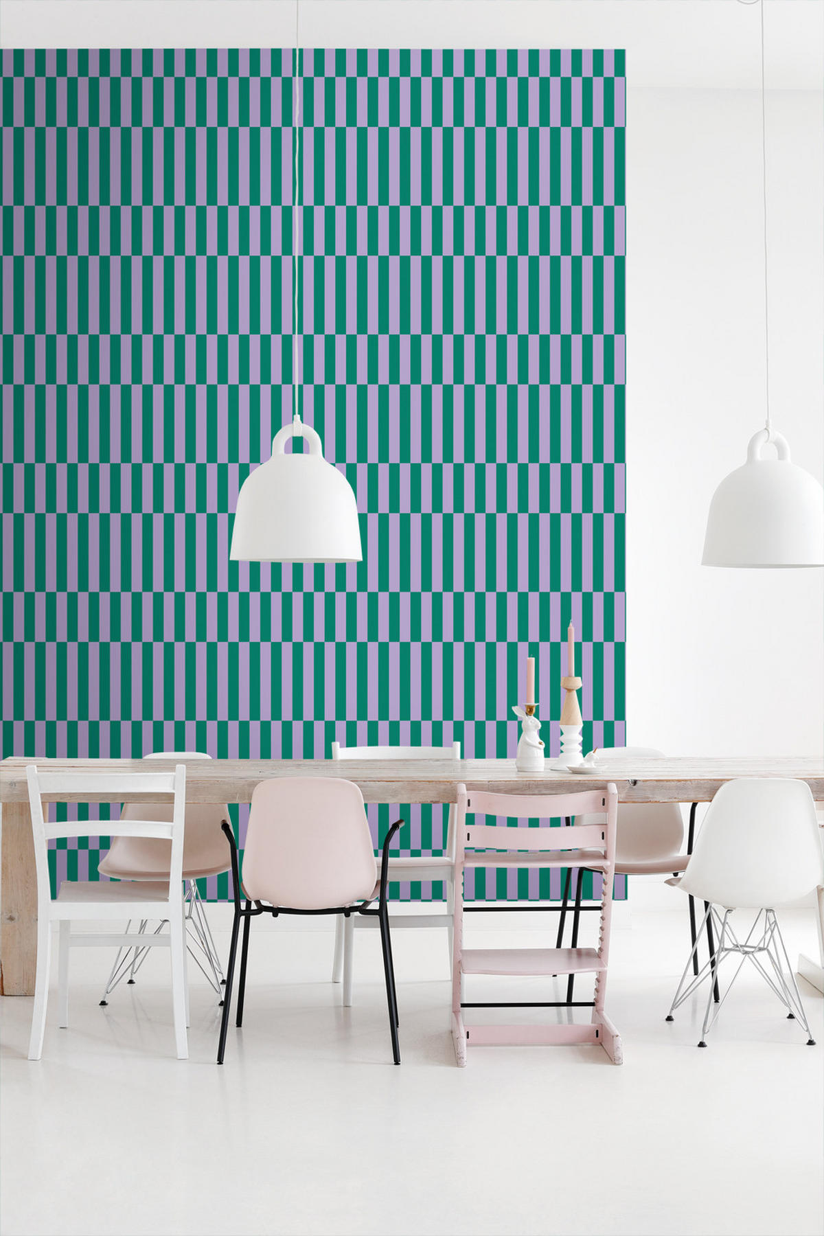 TAPETE Streifen 50 x 900 cm - Lila, Papier (50/900cm) - ESTAhome
