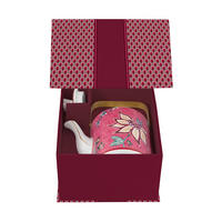TEEKANNE Geschenkset oriental blumenfestival dunkel rosa 1 L - Rosa, Keramik (12/20/17.5cm) - Pip Studio