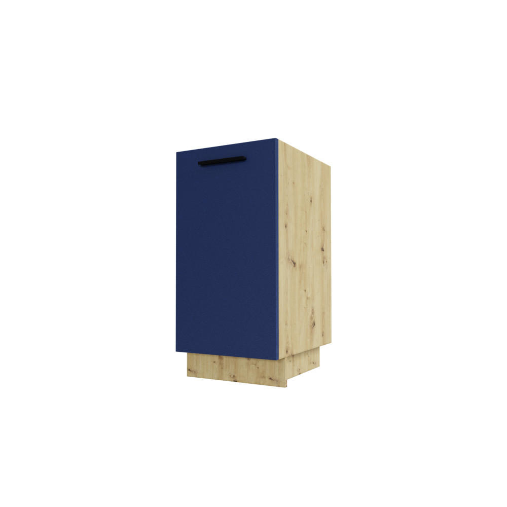APOTHEKERSCHRANK Bonn D1D/40 Marineblau Matt / Eiche Artisan 40 / 50 / 82cm - Blau/Eiche Artisan, Holz/Holzwerkstoff (40/82/50cm) - Feldmann-Wohnen